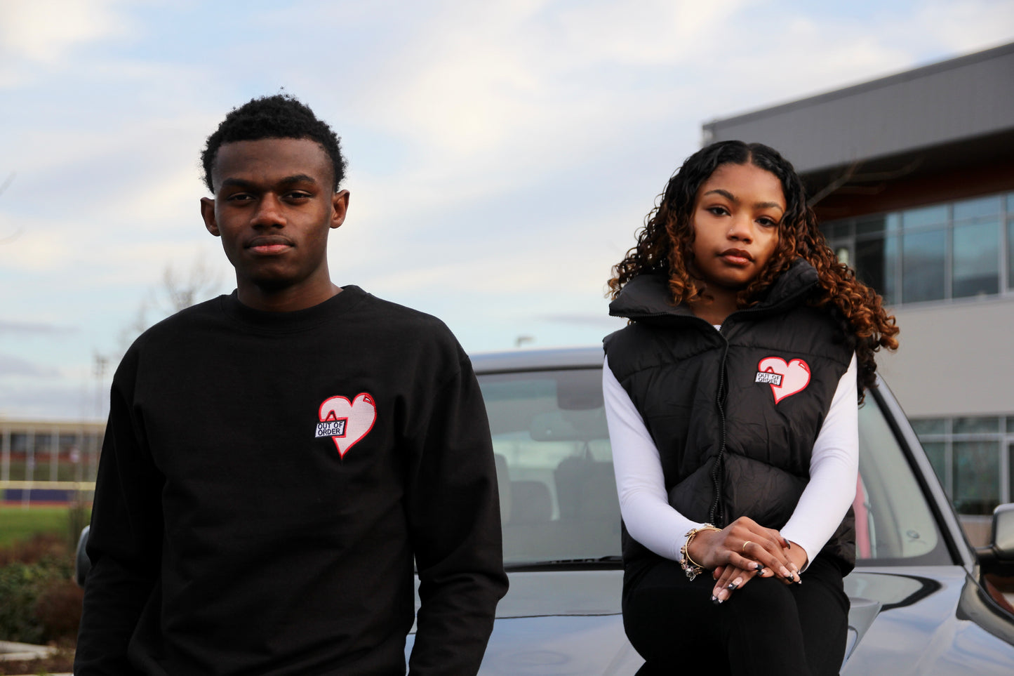 My Heart - Out of Order Cotton Crewneck (Black)