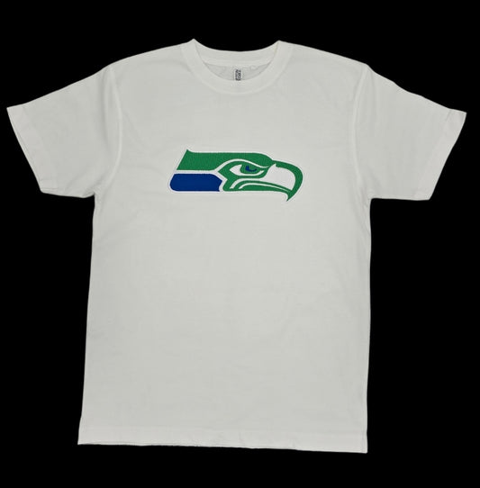 Go Hawks - Cotton Crewneck T-shirt (White)