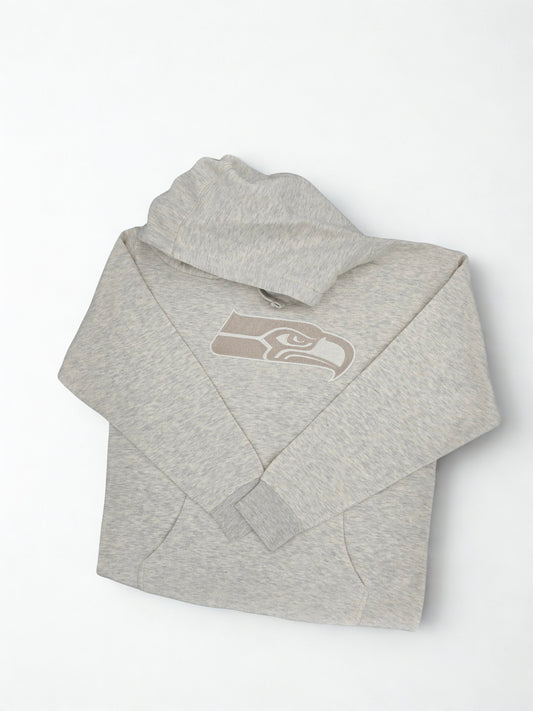 Go Hawks - Embroidered 8.5oz Midweight Cotton Hoodie (Oatmeal)