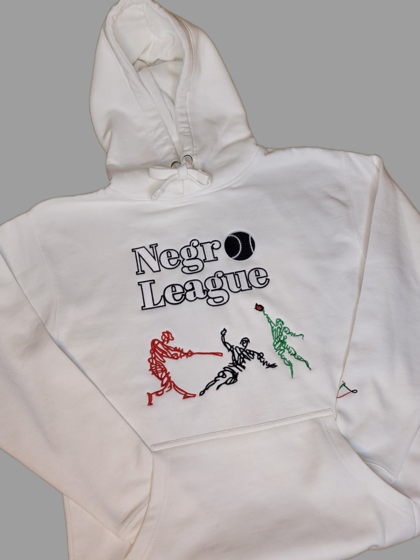 Negro League Baseball - White Premium Cotton Hoodie