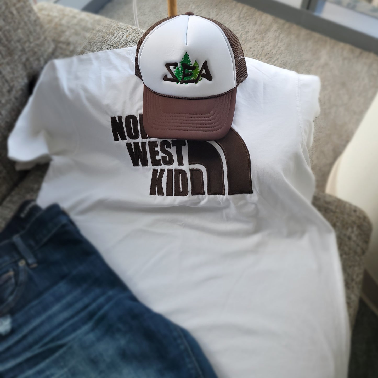 "SEA" Seattle Trucker (Brn/Wht/Brn)