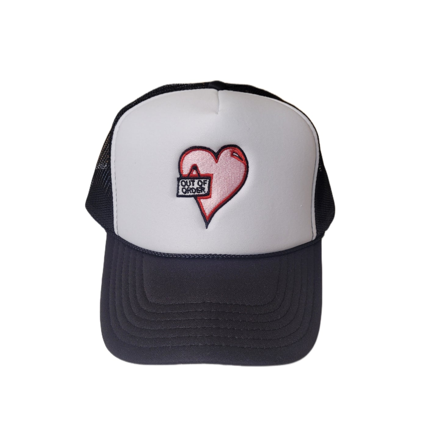 My Heart - Out of Order 5 Panel Foam Trucker (White/Black)