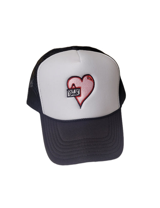 My Heart - Out of Order 5 Panel Foam Trucker (White/Black)