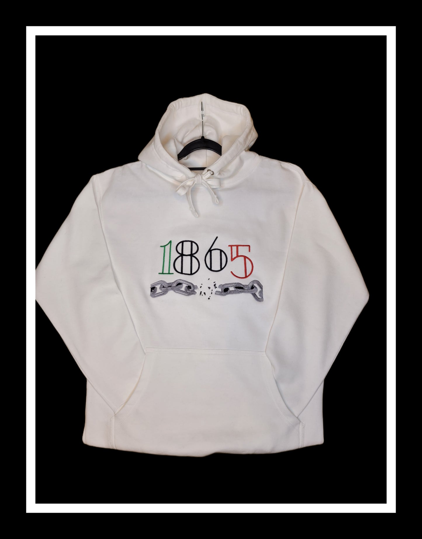 1865 Breaking Chains - White Premium Cotton Sweatshirt