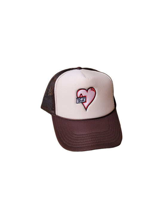 My Heart - Out of Order 5 Panel Foam Trucker (Tan/Brown)