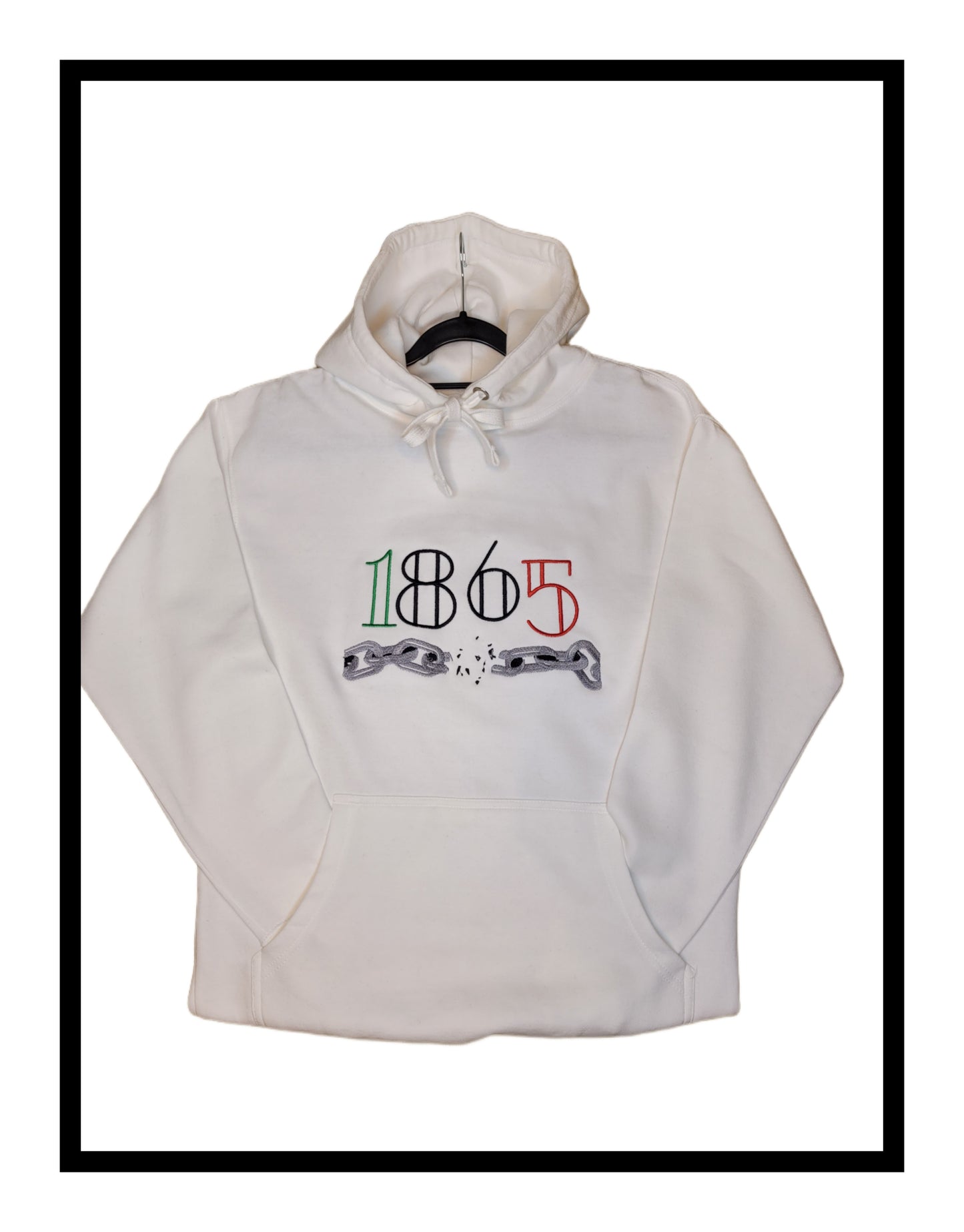 1865 Breaking Chains - White Premium Cotton Sweatshirt