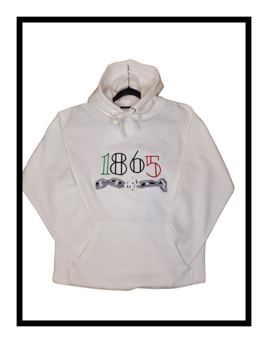 1865 Breaking Chains - White Premium Cotton Sweatshirt