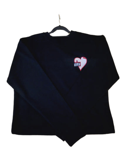 My Heart - Out of Order Cotton Crewneck (Black)