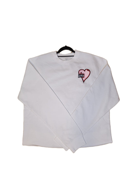 My Heart - Out of Order Premium Cotton Crewneck (White)