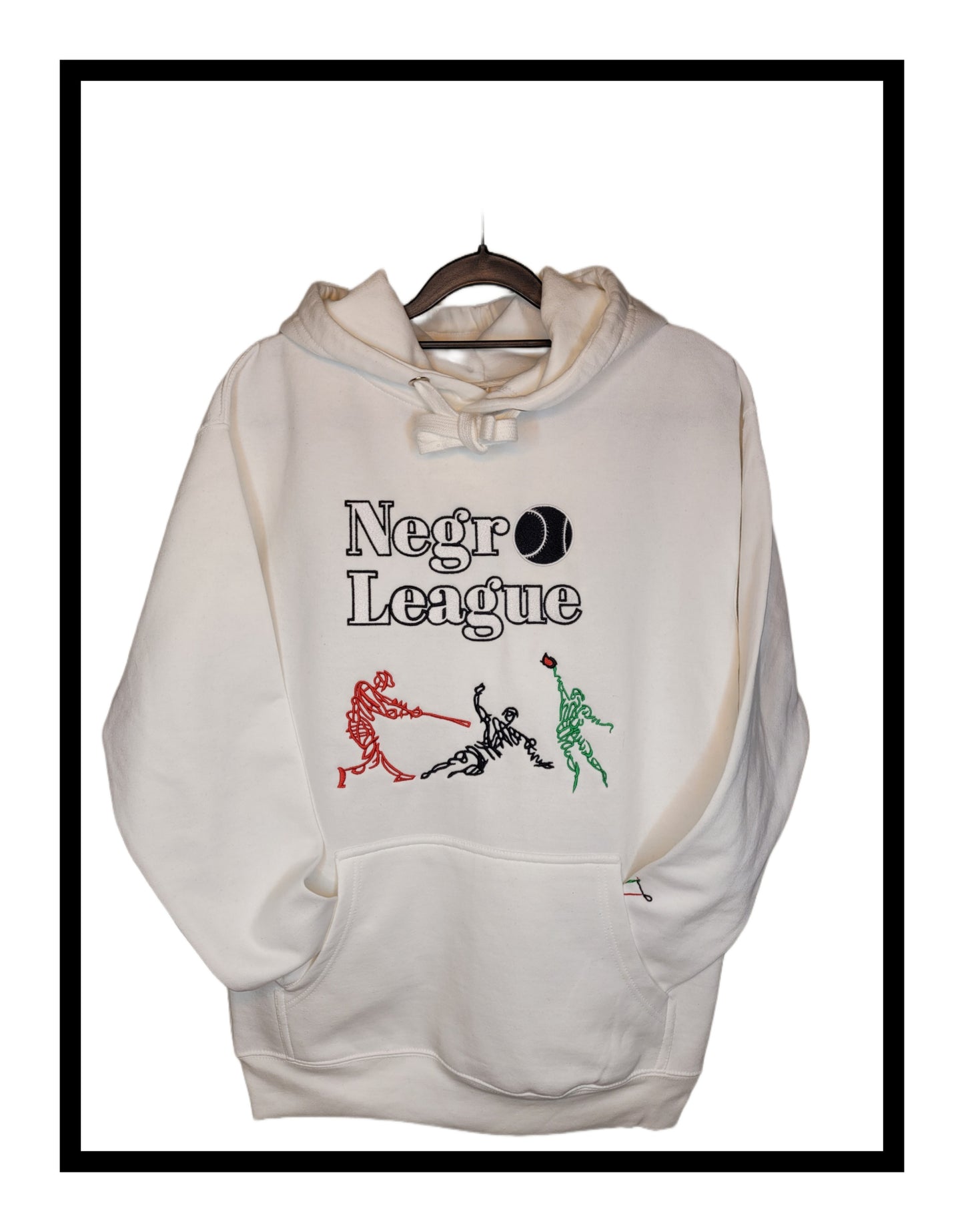 Negro League Baseball - White Premium Cotton Hoodie