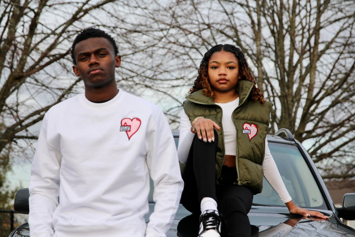 My Heart - Out of Order Premium Cotton Crewneck (White)